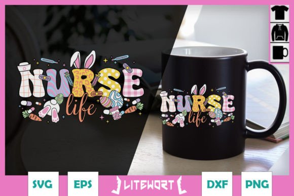 Easter Nurse Life SVG Retro Design
