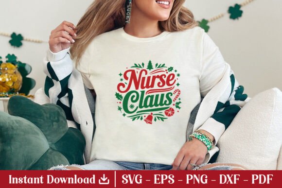 Nurse Claus SVG Christmas Nurse Shirt