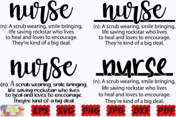 Nurse Definition SVG Nurse Life SVG Review for Embroidery