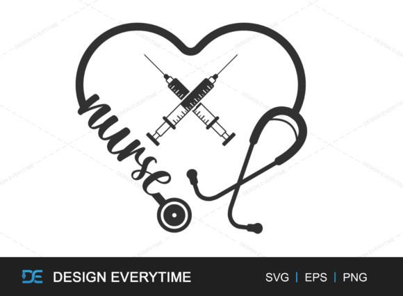 Nurse Typography with Stethoscope SVG: A Designer's Review